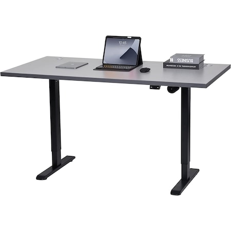 We'Re It Lift It Electric Sit Stand Desk, 46.25 H, 30 W X Laminate wood, metal, Black VL12BLK6030-8827